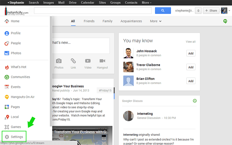 google+ notifications